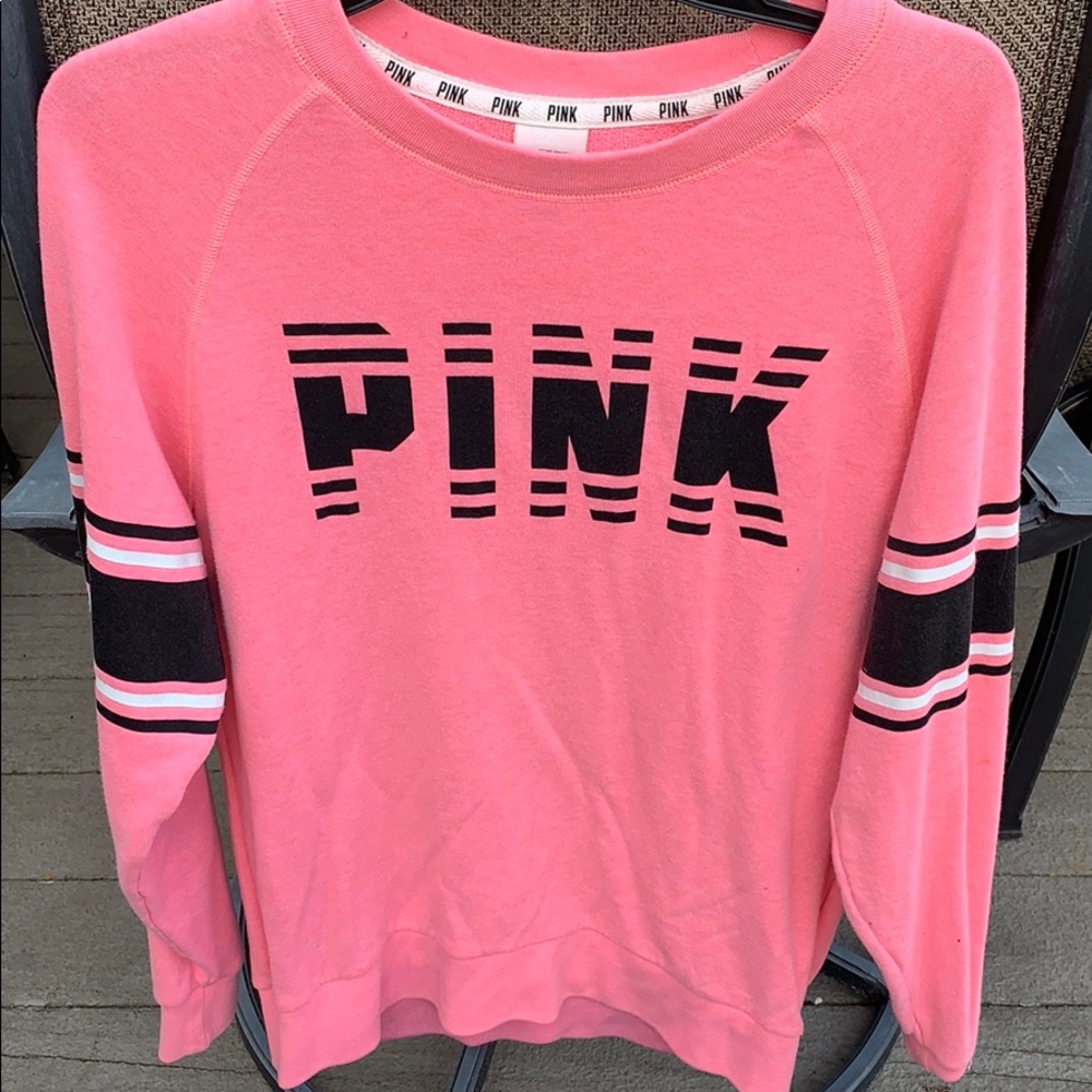 Pink Victoria’s Secret sweatshirt